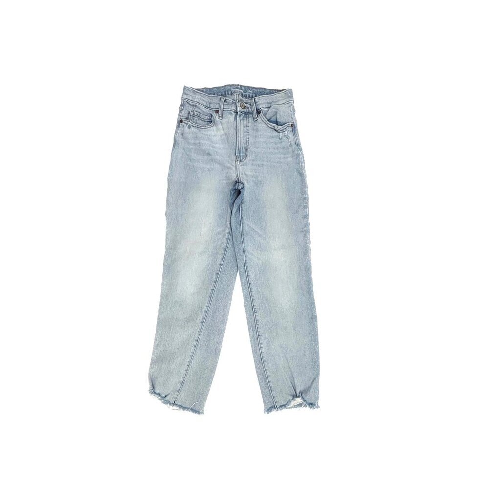 Old Navy Boyfriend Straight Distressed Raw Hem Women's size‎ 0 Blue Denim jeans